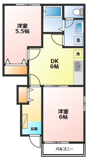 【間取り】 | クリスタルB