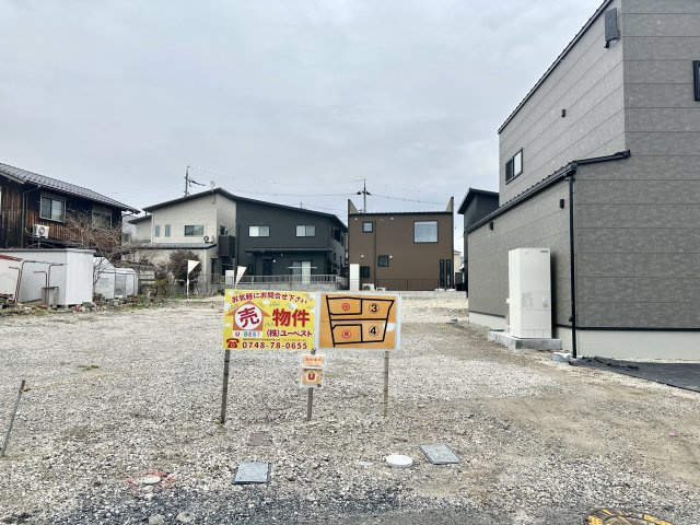 ピースタウン水口八光Ⅱ 建築条件なしの前面道路含む現地写真|【土地】ピースタウン八光Ⅱ