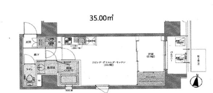 シーズンフラッツ阿波座 BRAVI不動産の間取り