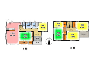 【間取り】 | 八頭郡八頭町稲荷中古戸建て