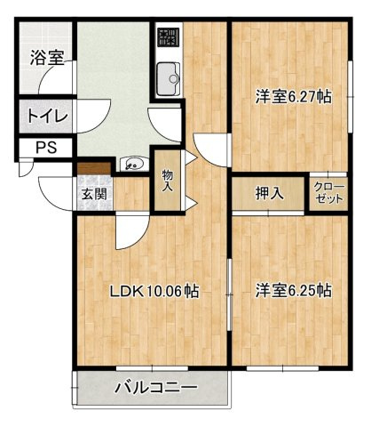 ヒーローマンション・グランブルーの間取り
