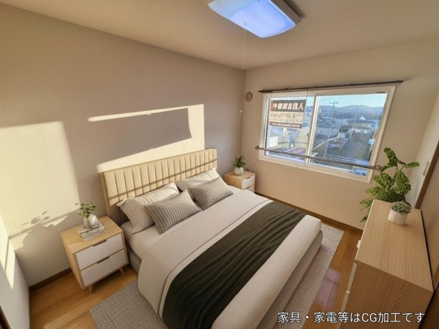 ヒーローマンション・グランブルーのバルコニー|※掲載写真はCGによるバーチャルステージング加工を施したイメージです。家具・家電・小物等は実際には設置されておりません。