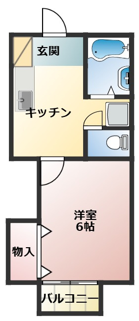 ハイツアオキ第一の間取り
