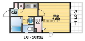 【間取り】 | ジュネーゼ大阪城南