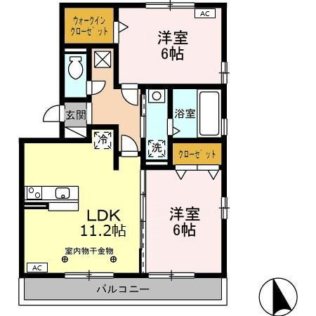 サニーコート Ｂ棟の間取り
