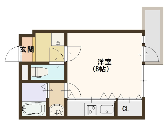 【間取り】 | ステイタスカインド天下茶屋ビル