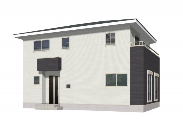 上里町金久保3期（全3棟）1号棟の外観パース|外観パースです