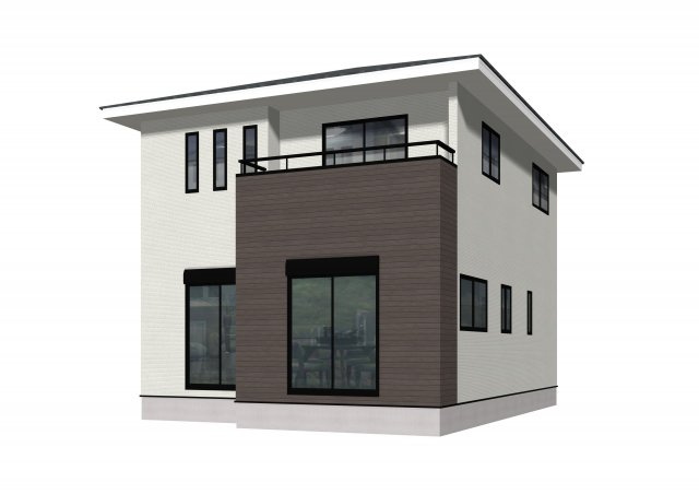 上里町金久保3期（全3棟）2号棟の外観パース|外観パースです