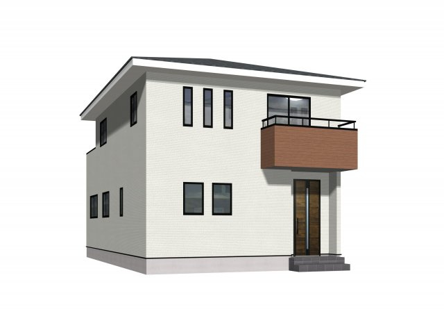 上里町金久保3期（全3棟）3号棟の外観パース|3号棟