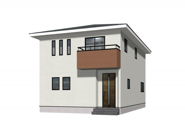 上里町金久保3期（全3棟）3号棟の外観パース|3号棟