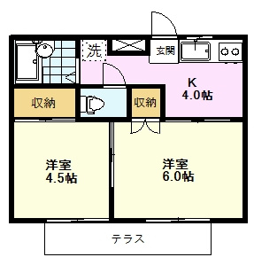 【間取り】 | 鴨下ハイツ A