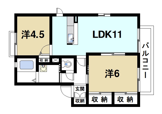 グランパルクの間取り|広いリビングが魅力的です