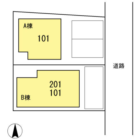 ＤＵＡＬ 本町 Ｂ棟の区画図