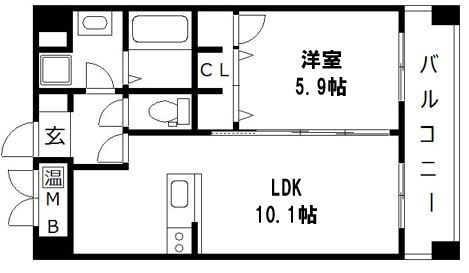 【間取り】 | モン・ルポ博多駅東