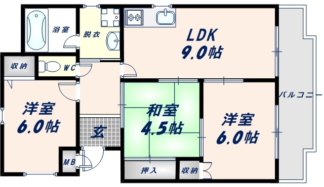 【間取り】 | パラドール永和