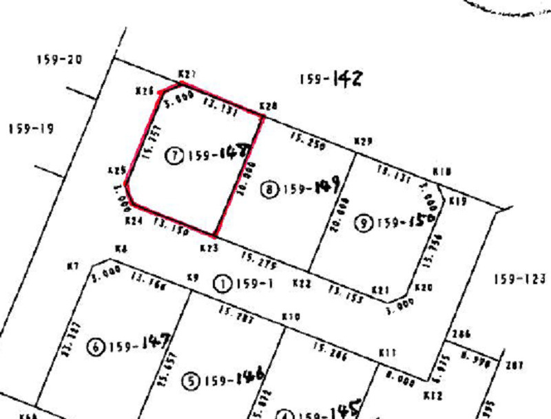 網走市字呼人１５９番１４８　売地の土地図
