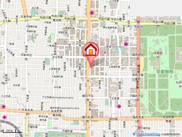 SWISS京都堀川EAST（スイス京都堀川イースト）の地図