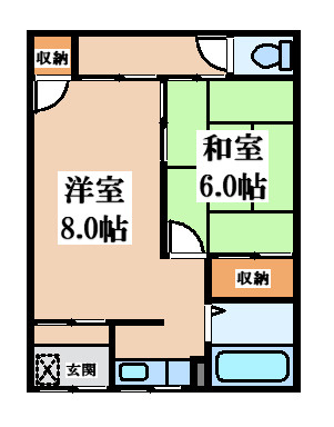【間取り】 | 吉田4丁目貸家
