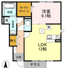 【間取り】 | カルムフルール | カルムフルールの間取りです