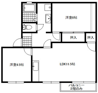 【間取り】 | フレグランス富士見台Ｅ