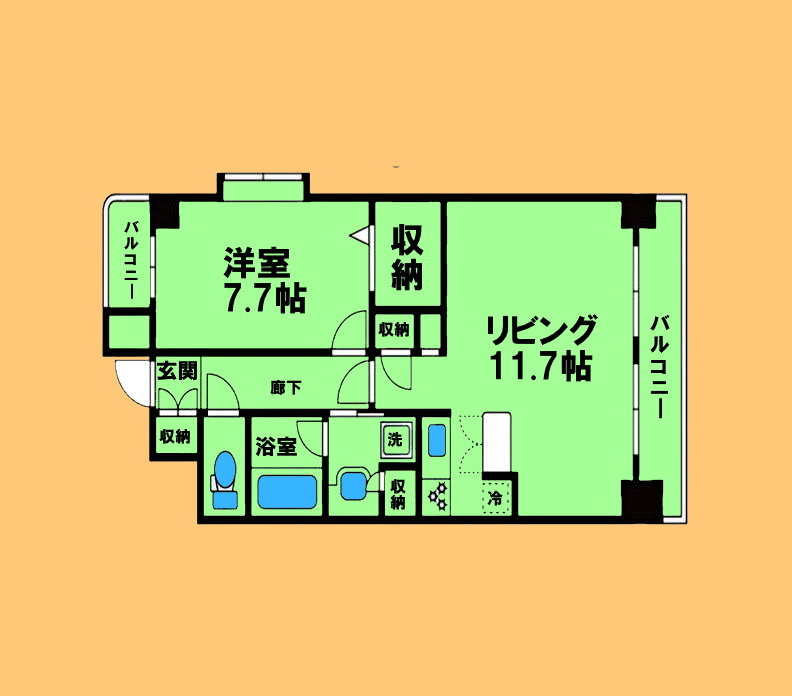 ラドーニ清水の間取り
