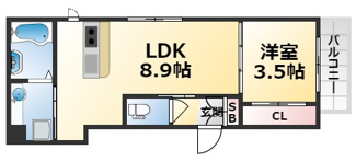 【間取り】 | ディアコート中道8