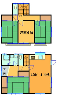 【間取り】 | 南台1　一戸建て　