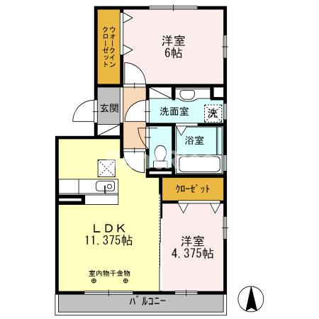 エスペランサ住吉Ⅱの洗面所