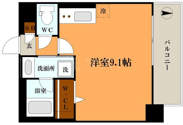 エグゼ難波南Ⅱの間取り