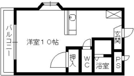 コスモハイツⅡ【10,000円キャッシュバック対象物件】の間取り