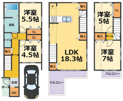 【外観】 | 西宮市浜甲子園3丁目　新築戸建　