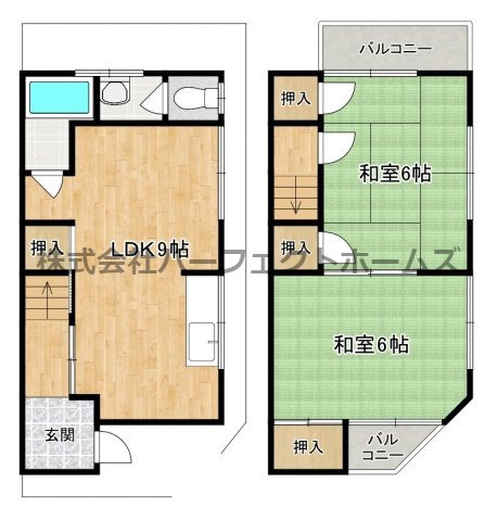 倉治2丁目テラスハウス　賃貸の間取り