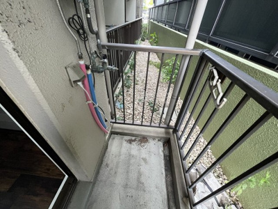 【バルコニー】 | シティハイツ下新庄 | 洗濯機置場です