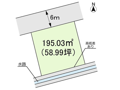 【区画図】 | 土地　真備町尾崎　全1区画　58.99坪 | 区画図になります。
