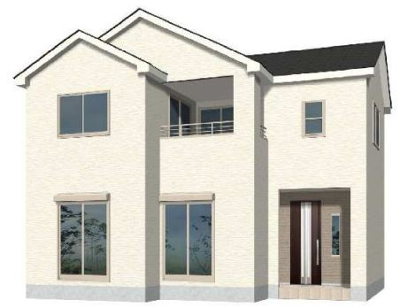 高崎市新町第6（全3棟）3号棟の外観パース|3号棟