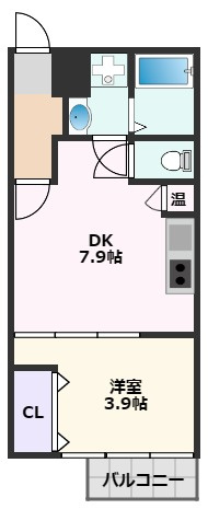 【間取り】 | クレアトゥール岸部１