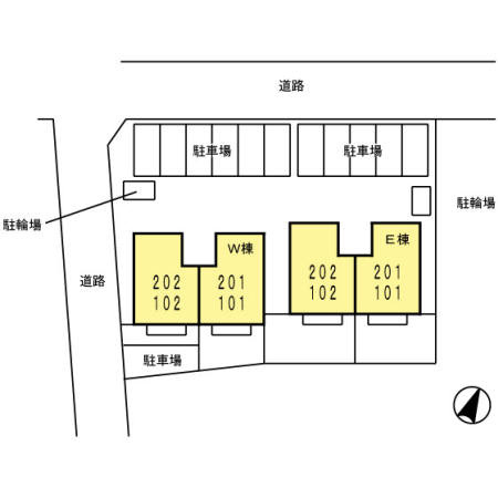 ぷらっとＭＩＹＵＫＩ　E　　刈谷市の賃貸ならクラスホーム刈谷店の区画図