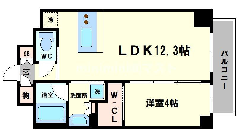 LEGALAND+難波南の間取り
