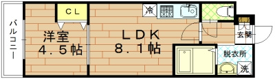 Residence二条洛中庵（レジデンス二条洛中庵）の間取り