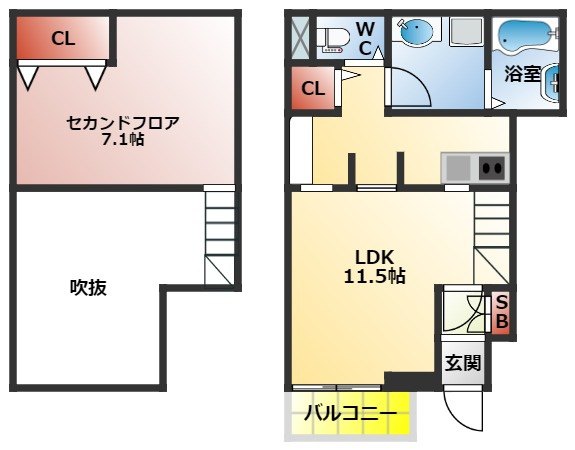 ５０ go-zeroの間取り|２nｄＦｌｏｏｒタイプ