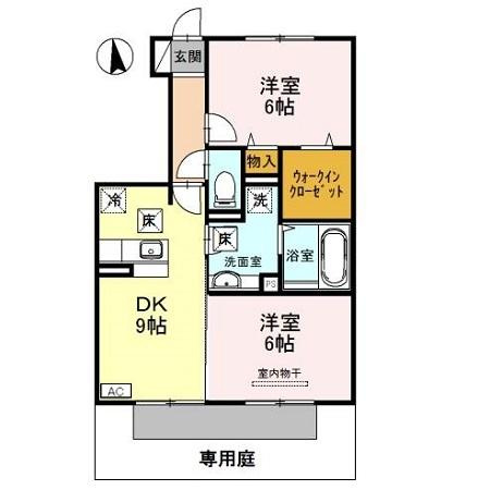 【間取り】 | D-roomシルクマムB