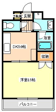 熊本市中央区水前寺３丁目の賃貸マンションの間取り