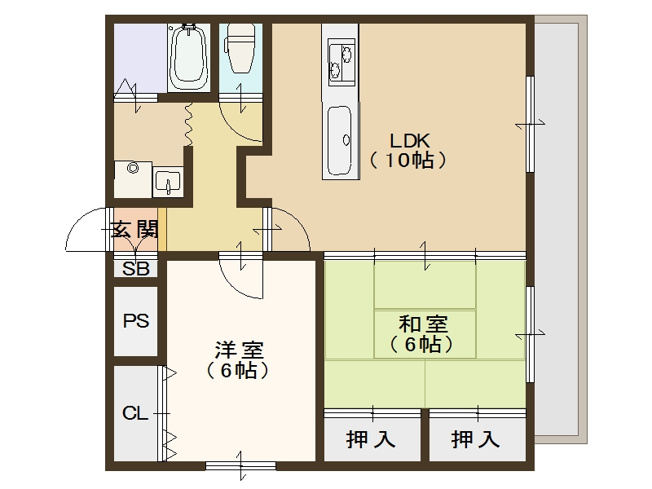 【間取り】 | エスティーノ聖天坂
