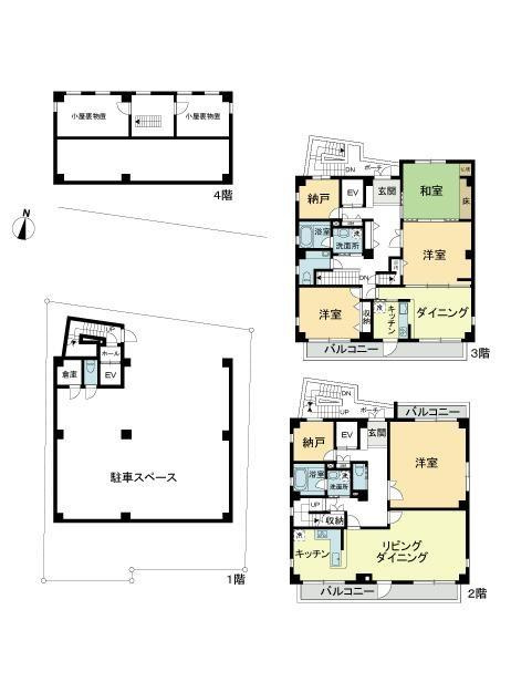 高知市塩田町　中古住宅の間取り