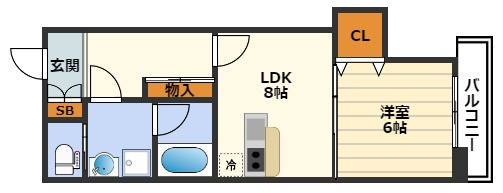 コンフォート松ヶ枝Ⅱの間取り