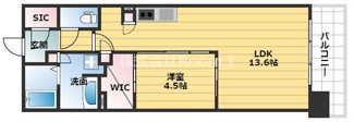 【間取り】 | ＯＰＵＳ　ＲＥＳＩＤＥＮＣＥ　ＳＨＩＮＳＡＩＢＡＳＨＩ　ＳＯＵＴＨ