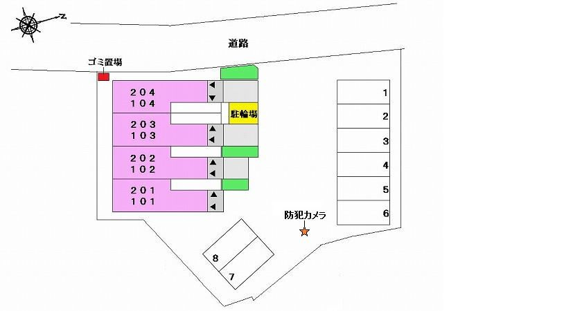 グランパール不動ヶ岡Ⅰの区画図