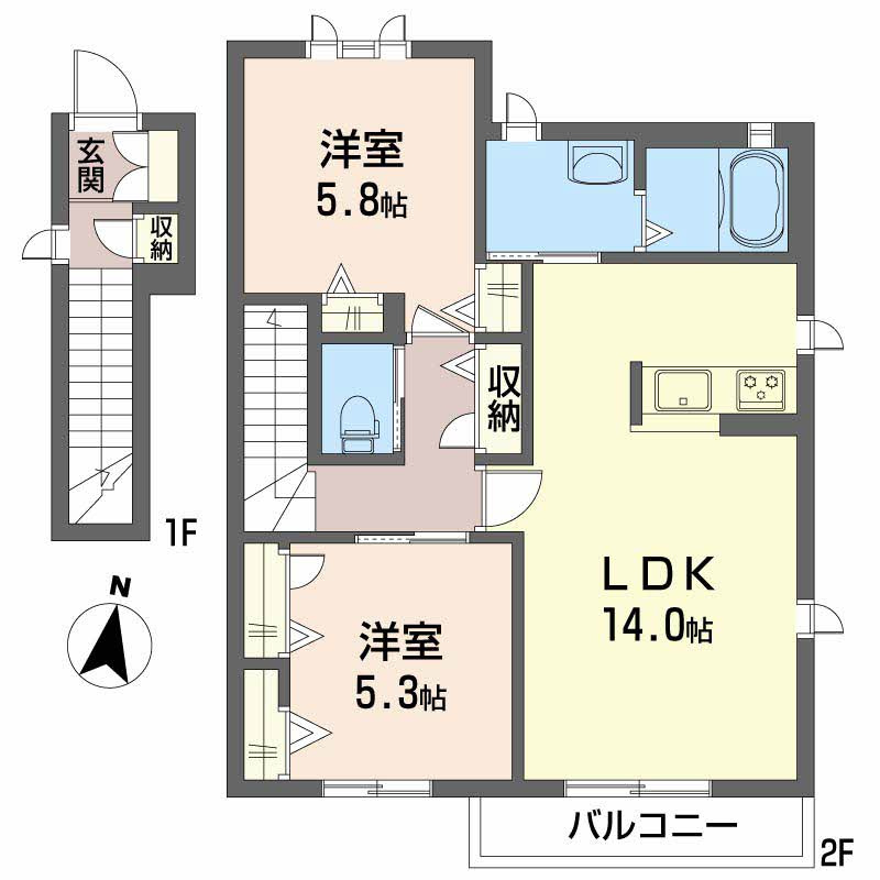 パティオ・ドュ・シャーメゾンⅢの間取り
