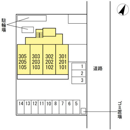 Sky・ｅつげの木　　刈谷市の賃貸ならクラスホーム刈谷店の区画図