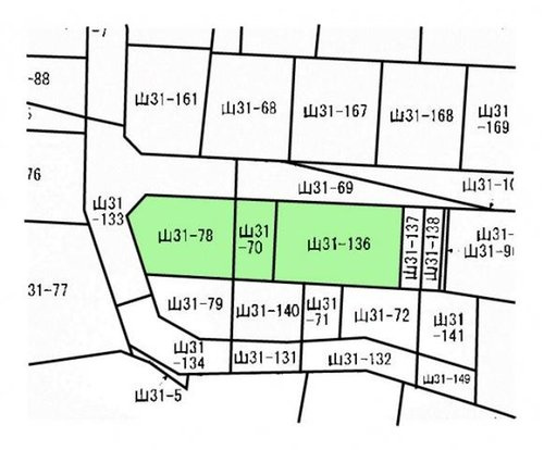 広島市佐伯区湯来町白砂　土地の土地図